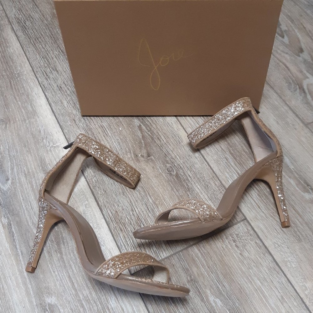 Joie Adriana Sparkly Tan Heels Size 9.5 New in Box